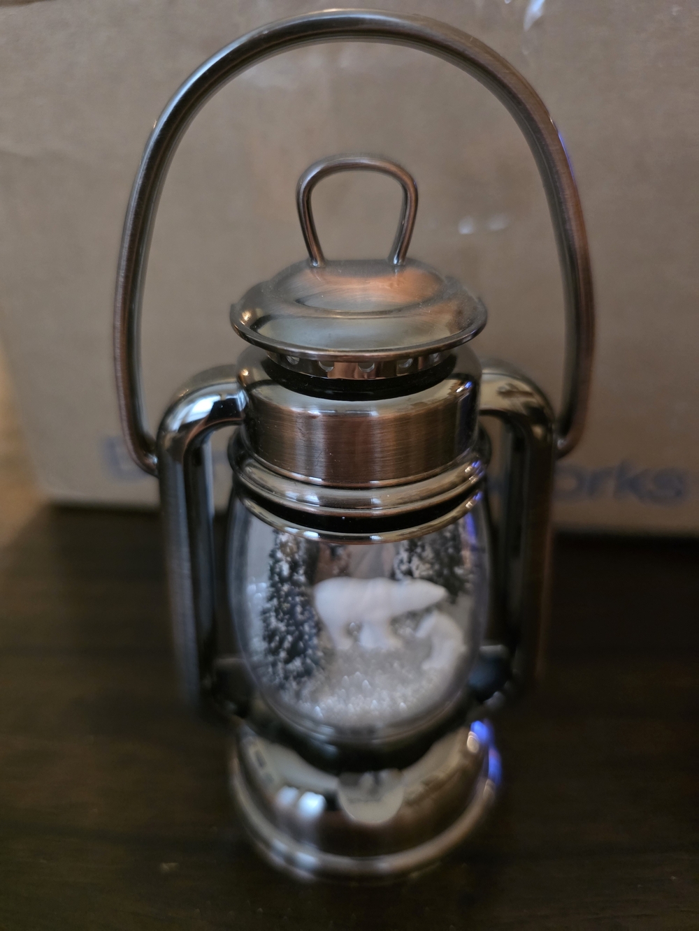 Bath & Body Works Silver Lantern Polar Bear Snow Globe Fragrance Oil Plug In New